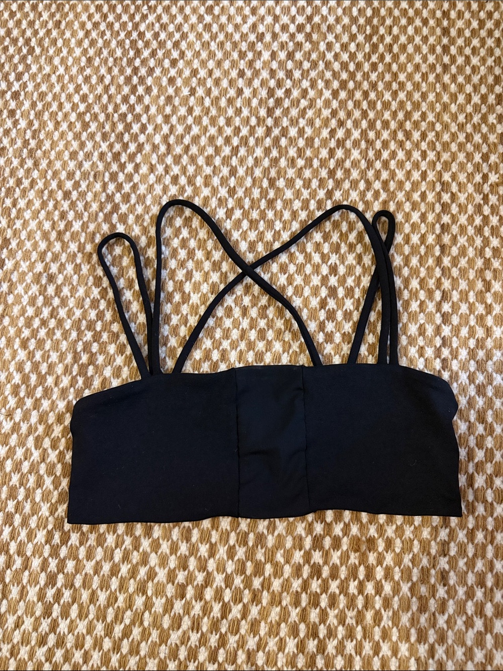 David Lerner Black Strappy Bandeau Top